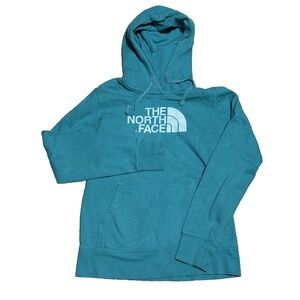 North Face Hoodie Womens Small Long Sleeve Activewear Blue Pockets Hooded